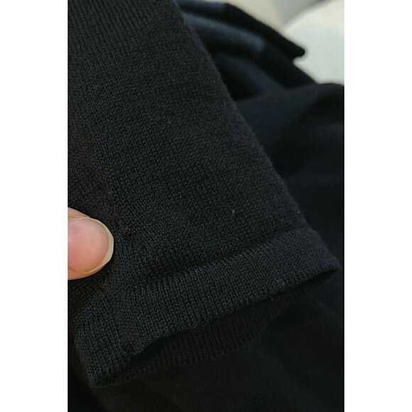 Classiques Entier Sz XS Black Merino Wool Draped Knit Sweater Cowl Neck Womens - Picture 5 of 10